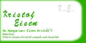 kristof eisen business card